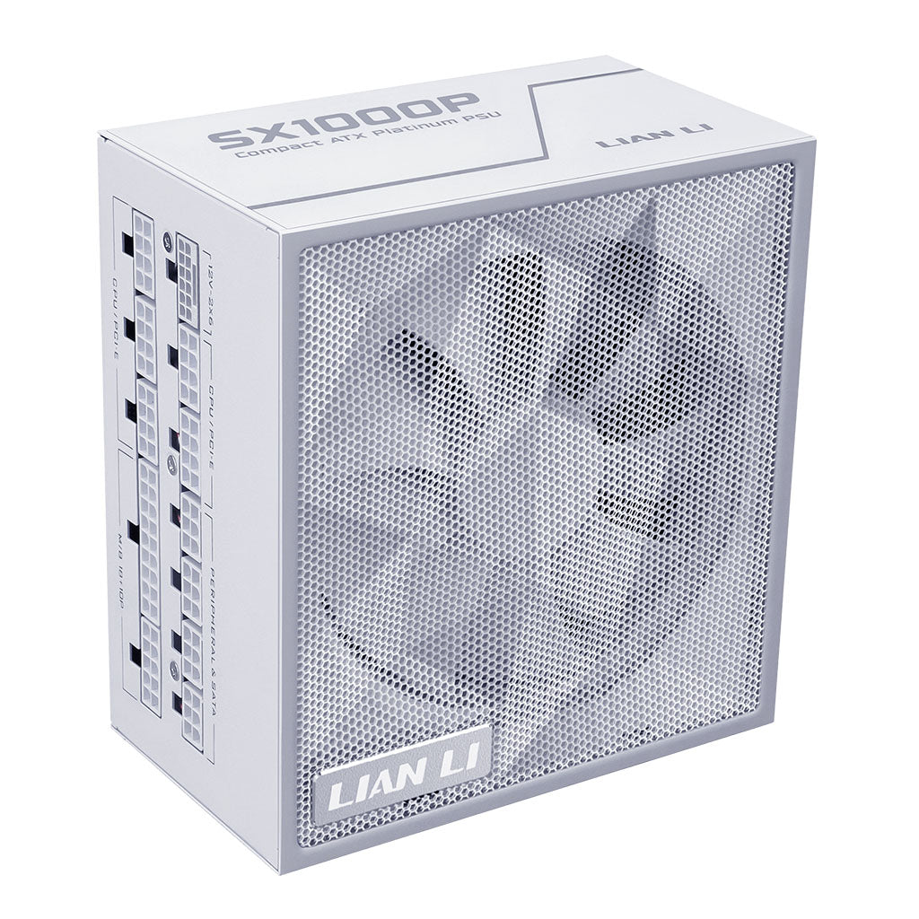 Lian Li SX Platinum 1000W 80 PLUS Platinum PCIe 5.1 ATX 3.1 Fully Modular Power Supply - White(SX1000P.W) - 5
