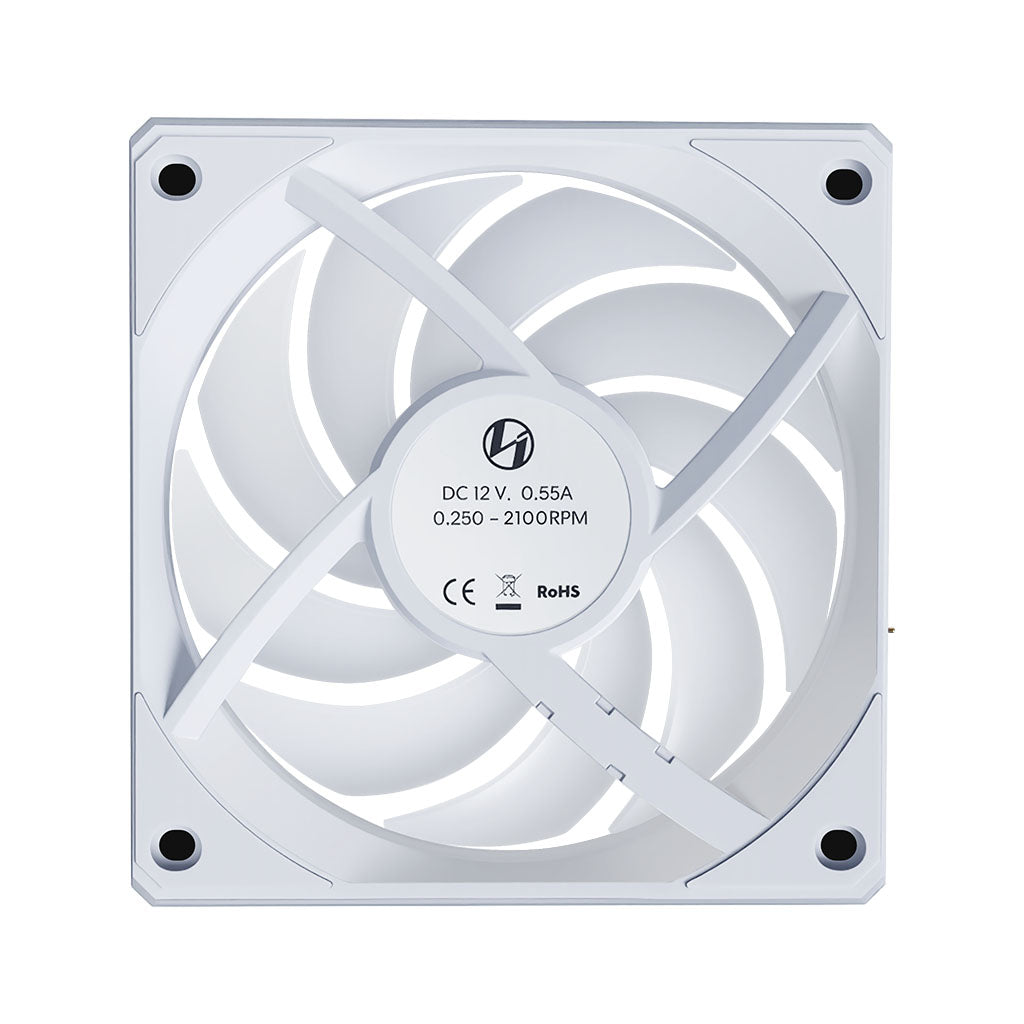Lian Li UNI Fan CL Wireless 120mm Reverse Blade White Fan - Single Pack(12RCL1W1W) - 2