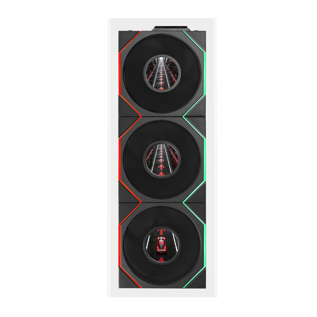 Lian Li UNI FAN TL LCD Flex Wireless 120mm ARGB Black Fan - 3 Pack(12TLLCD1F3B) - 4