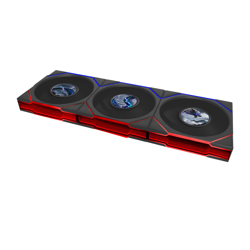 Lian Li UNI FAN TL LCD Flex Wireless 120mm ARGB Black Fan - 3 Pack(12TLLCD1F3B) - 2