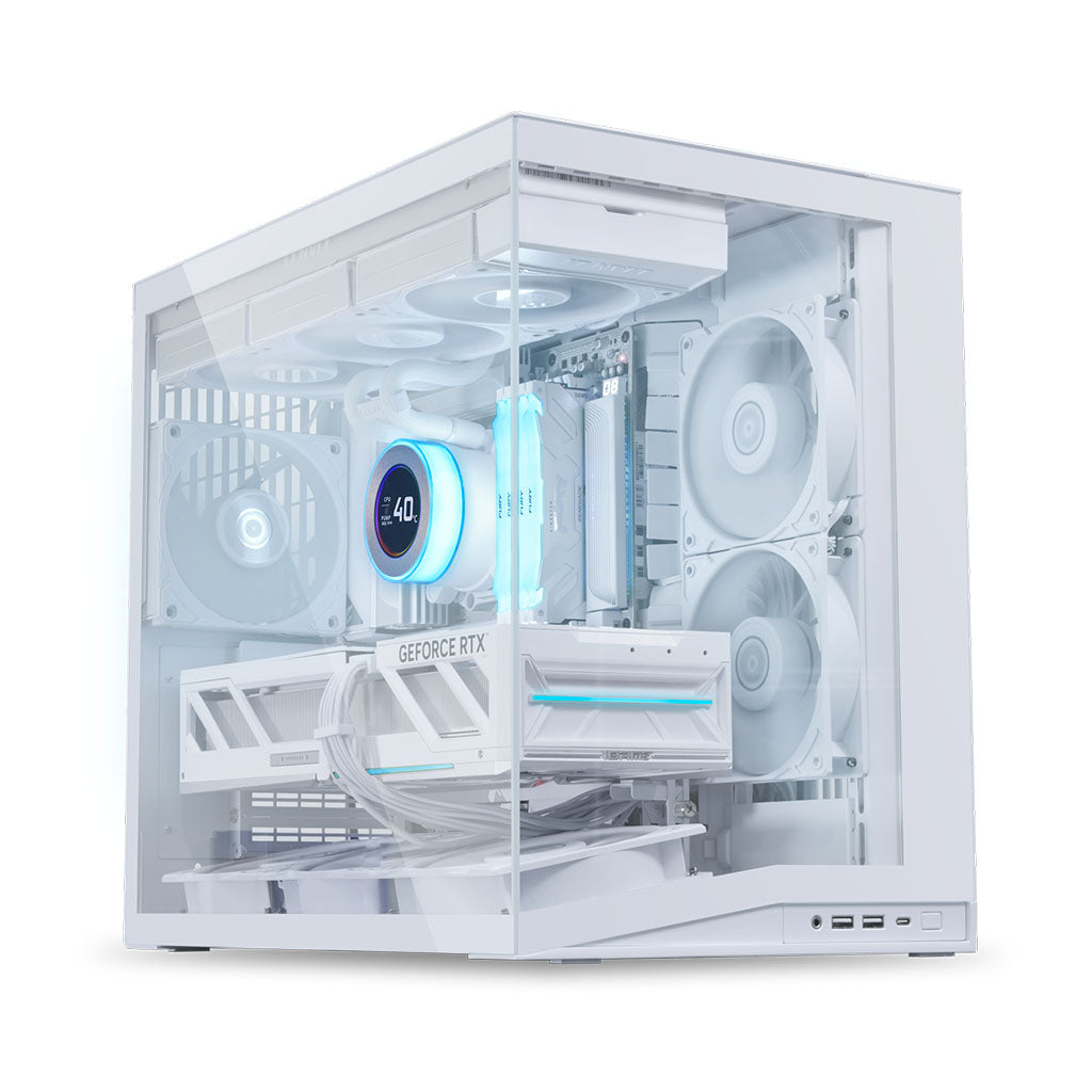 Lian-Li O11 DYNAMIC MINI V2 Flow PC Case - White (5 fans included) thumbnail 2