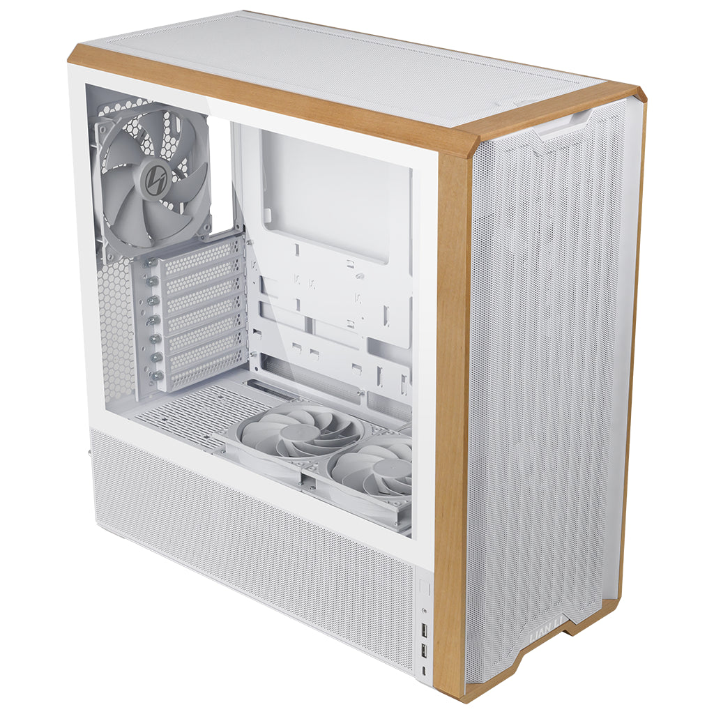 Lian-Li LANCOOL 217 Tempered Glass ATX Mid-Tower Case - White(PC-LAN217W ) - 2
