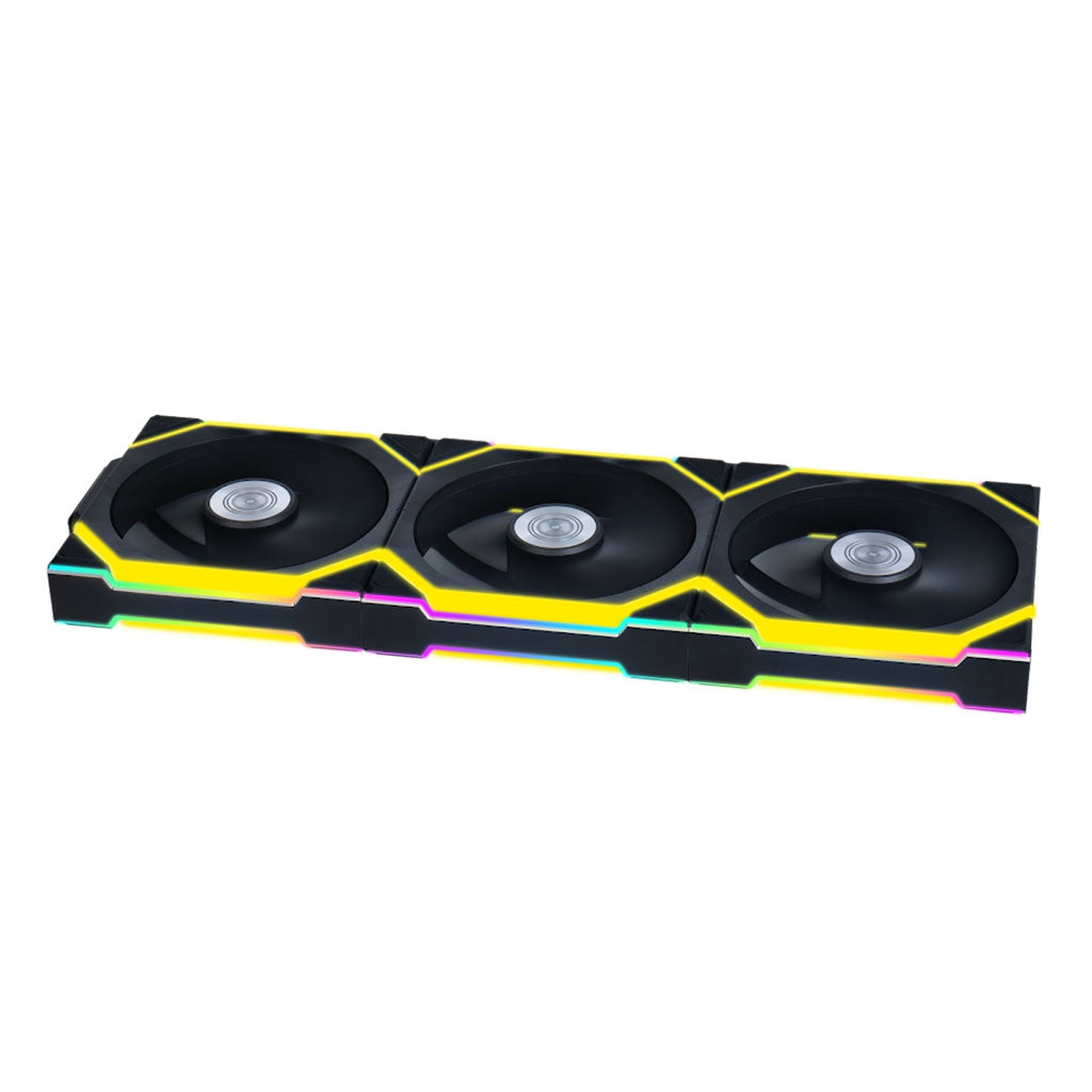 Lian-Li UNI FAN SL Wireless 120mm ARGB PWM Case Fan - Black - 3 Pack(12SL1W3B) - 1