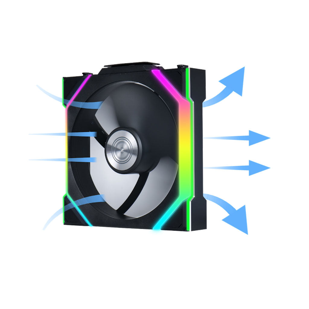 Lian-Li UNI FAN SL Wireless 120mm ARGB PWM Case Fan - Black(12SL1W1B) - 5