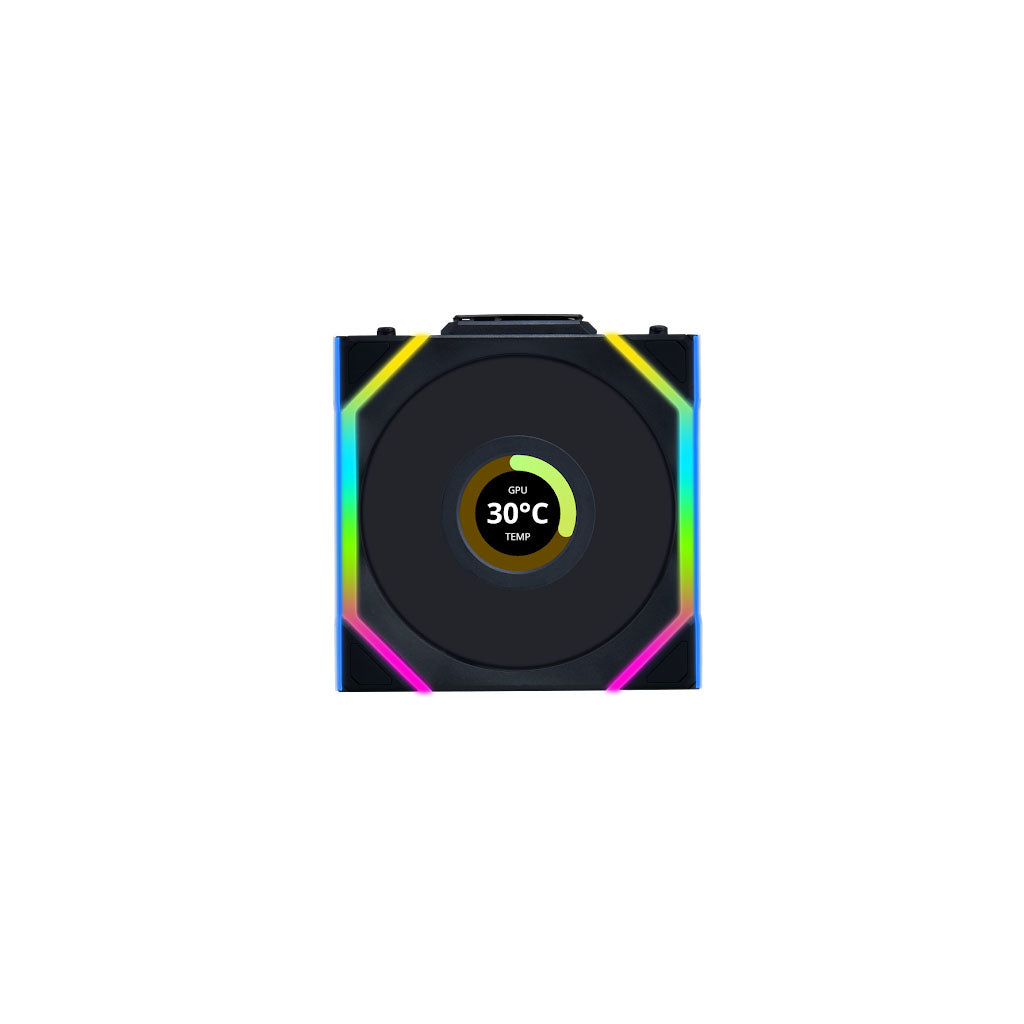 Lian-Li UNI FAN SL Wireless LCD 120mm ARGB PWM Case Fan - Black(12SLLCD1W1B) - 4