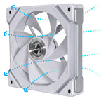 Lian-Li UNI FAN SLV2 120mm ARGB Reverse Blade PWM Case Fan - White(12RSLV2-1W) - 3