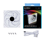 Lian-Li UNI FAN TL LCD Screen 140mm ARGB PWM Case Fan - White(14TLLCD1W) - 7