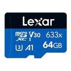Lexar 64GB High-Performance 633x MicroSDHC/SDXC UHS-I Blue Memory Card - 100MB/s(LMS0633064G-BNNNG) - 1