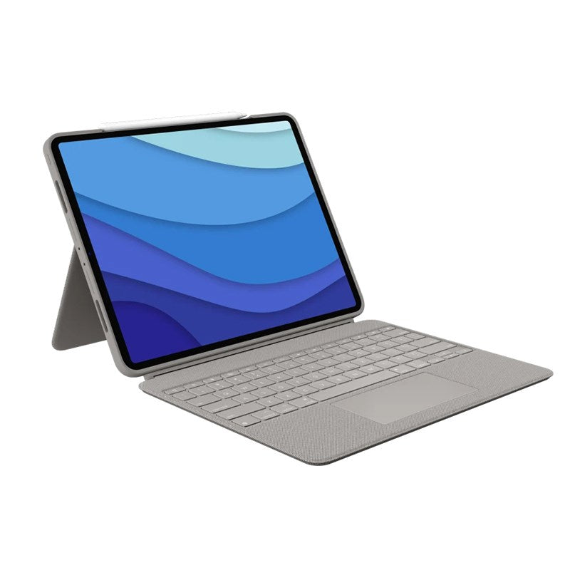 Logitech Combo Touch Backlit Keyboard Case for iPad Pro 12.9" - Sand(920-010223) - 1