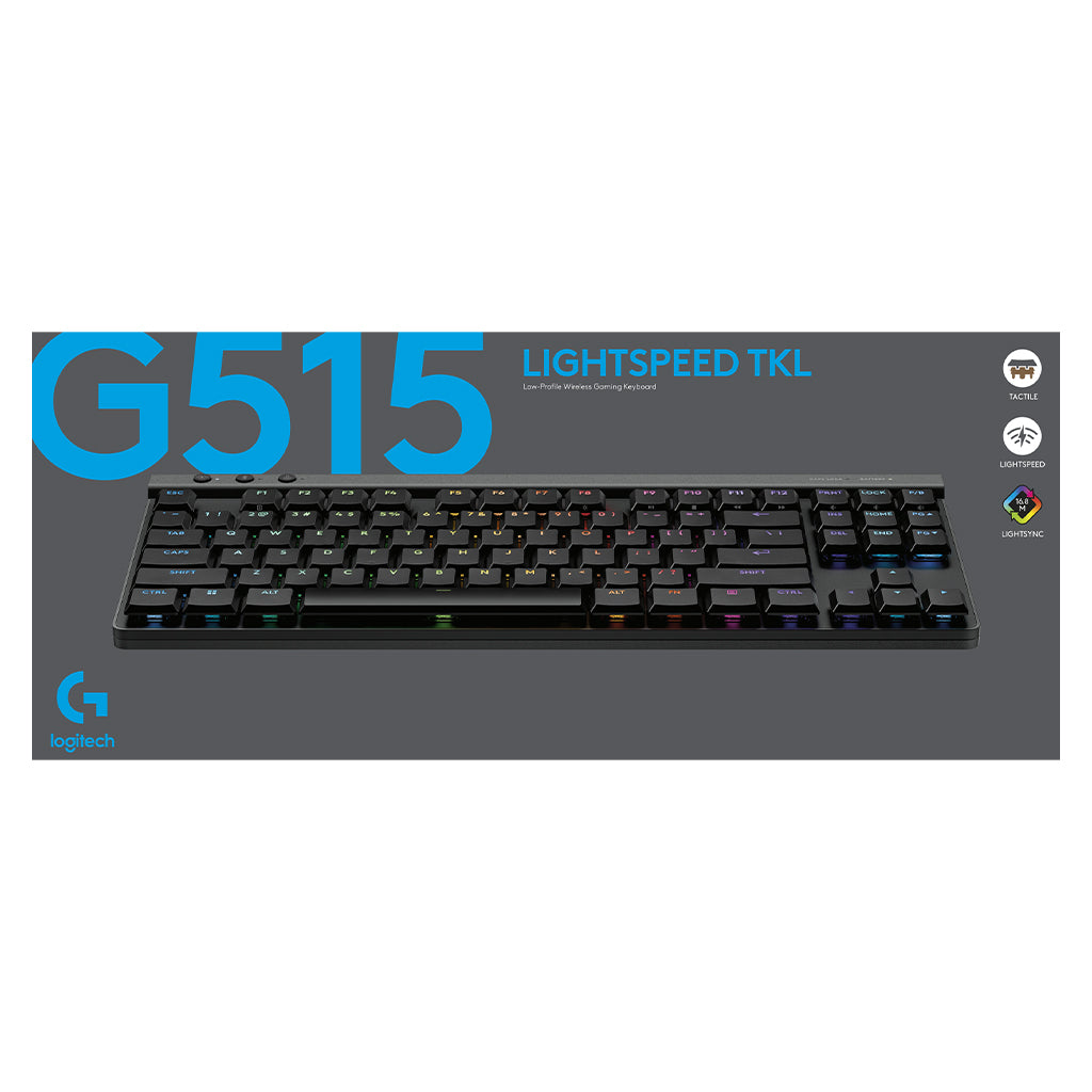Open Box - Logitech G515 LIGHTSPEED TKL Mechanical Wireless Gaming Keyboard - Black(920-012580-OP) - 4