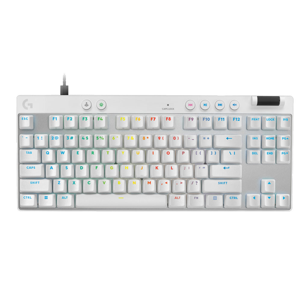 Logitech G PRO X TKL RAPID Analog Magnetic Mechanical Gaming Keyboard - White(920-013243) - 1