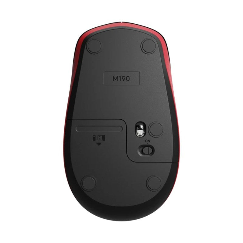 Logitech M190 Full-Size Wireless Mouse - Red(910-005915) - 5