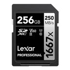 Lexar 256GB Professional 1667x SDXC UHS-II Silver Series Memory Card - 250MB/s(LSD256CB1667) - 1