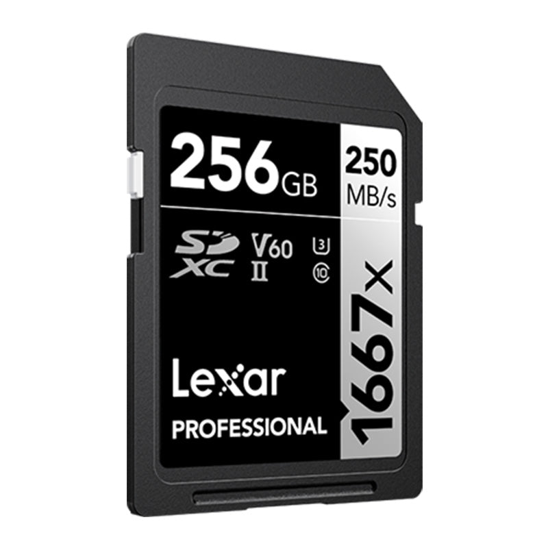 Lexar 256GB Professional 1667x SDXC UHS-II Silver Series Memory Card - 250MB/s(LSD256CB1667) - 2