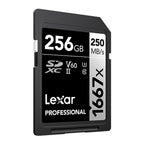 Lexar 256GB Professional 1667x SDXC UHS-II Silver Series Memory Card - 250MB/s(LSD256CB1667) - 2