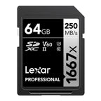 Lexar 64GB Professional 1667x SDXC UHS-II Silver Series Memory Card - 250MB/s(LSD64GCB1667) - 1