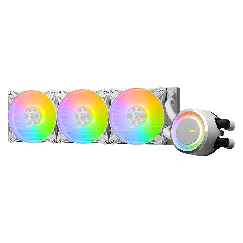 MSI MAG CORELIQUID E360 360mm ARGB AIO Liquid CPU Cooler - White(MAG CORELIQUID E360 WHITE) - 2