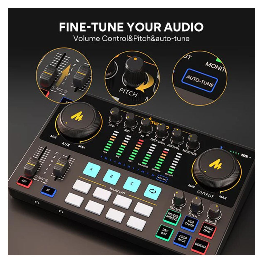 Maono CASTER E2 Gen2 Audio Interface & Podcast Equipment - XLR Mic Jack x2(MNE2GEN2) - 4