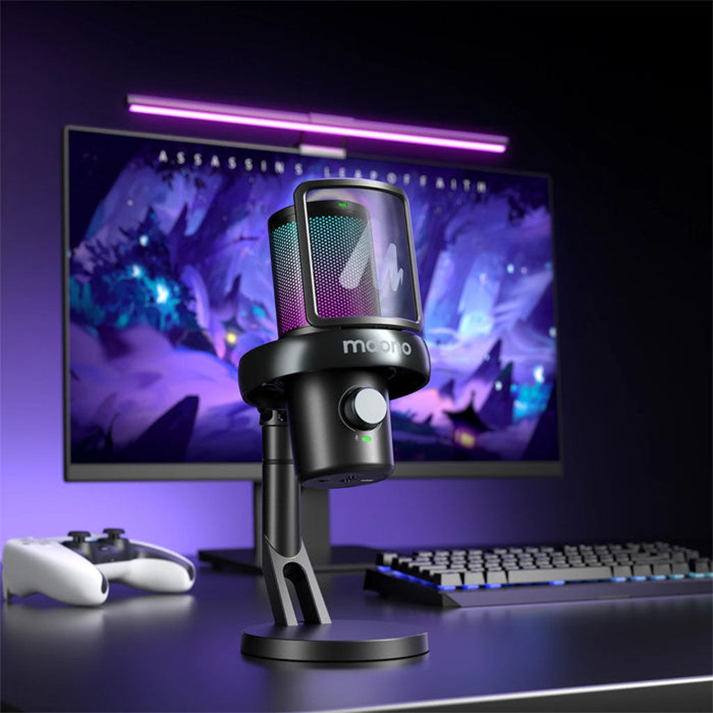 Maono DM40 USB/Wireless Gaming Desktop Microphone - White(MNDM40PWH) - 4