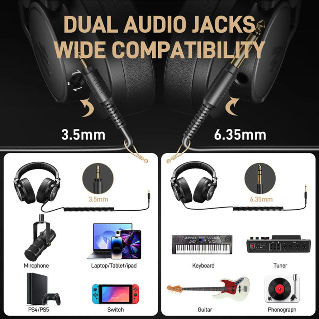 Maono MH700 Monitoring Headphones - Black(MNMH700BK) - 7