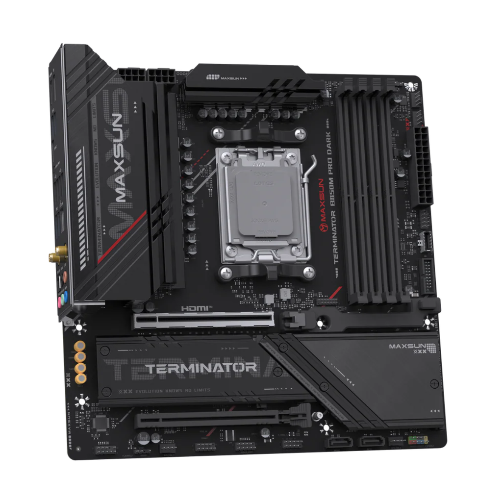 MaxSun MS-Terminator B850M PRO DARK WIFI AM5 M-ATX Motherboard