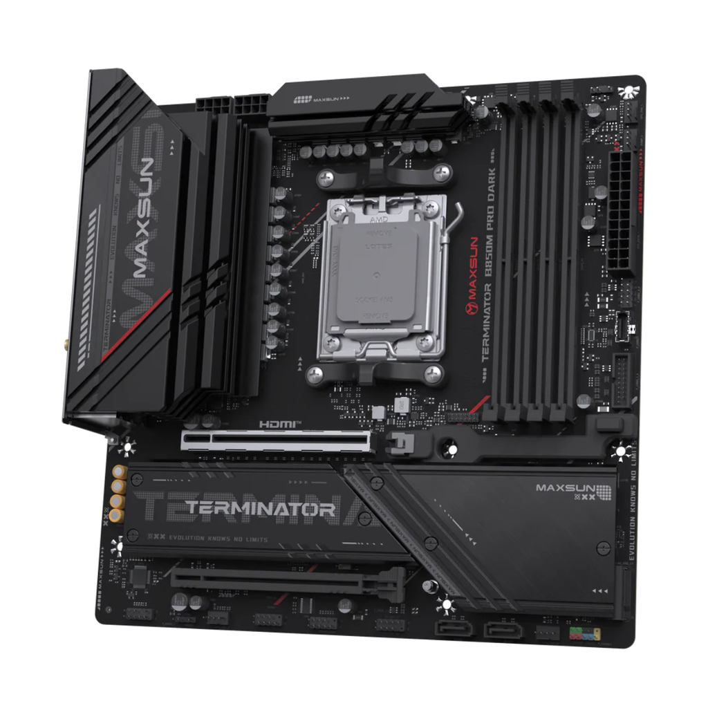 MaxSun MS-Terminator B850M PRO DARK WIFI AM5 M-ATX Motherboard