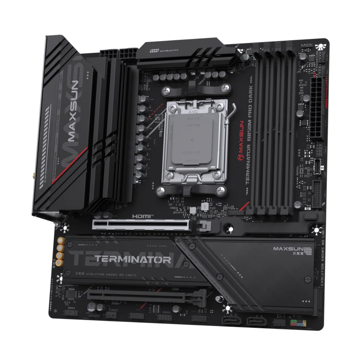 MaxSun MS-Terminator B850M PRO DARK WIFI AM5 M-ATX Motherboard