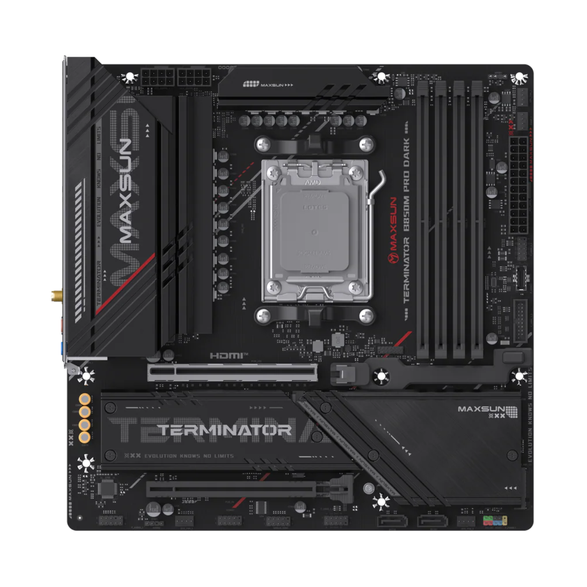 MaxSun MS-Terminator B850M PRO DARK WIFI AM5 M-ATX Motherboard