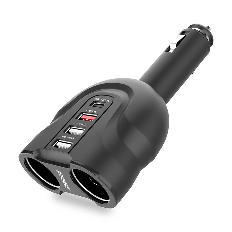 Mbeat Gorilla Power 4-Port USB-C & QC3.0 Car Charger Cigarette Lighter Splitter(MB-CHGR-C38) - 1