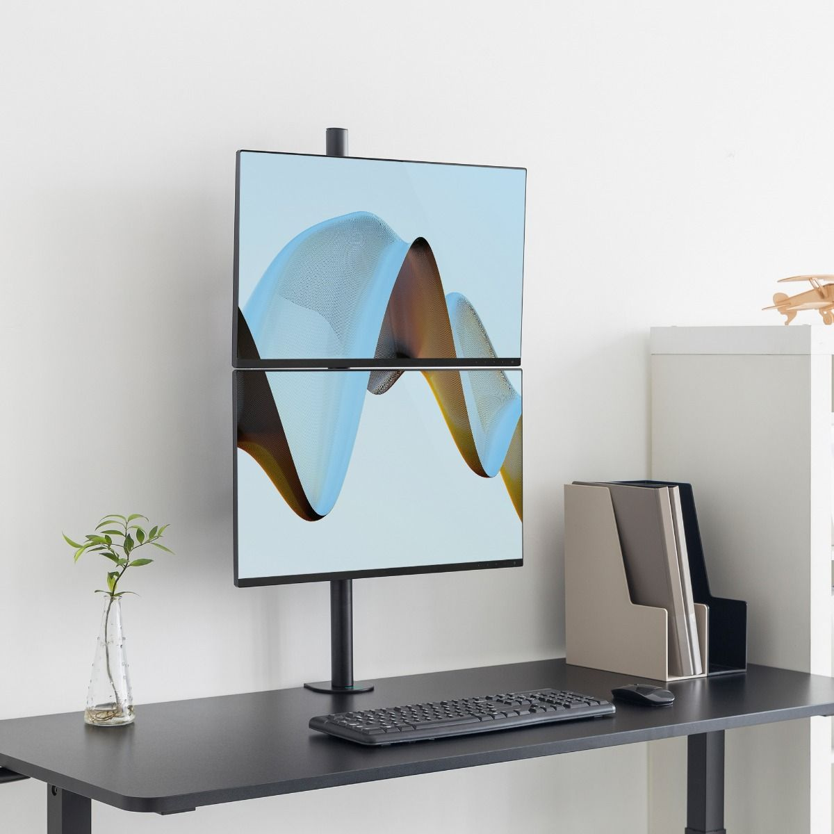 mbeat Activiva Dual-Screen Articulating Vertical Monitor Arm 13" - 32"(ACA-BMA-VDC01K) - 5