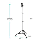 mbeat activiva Universal Tablet & Smartphone Tripod(ACA-TSTD-05BLK) - 2