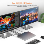mbeat D12 Multi-Port Dual HDMI 4K USB-C Dock(MB-DOCK-D12) - 3