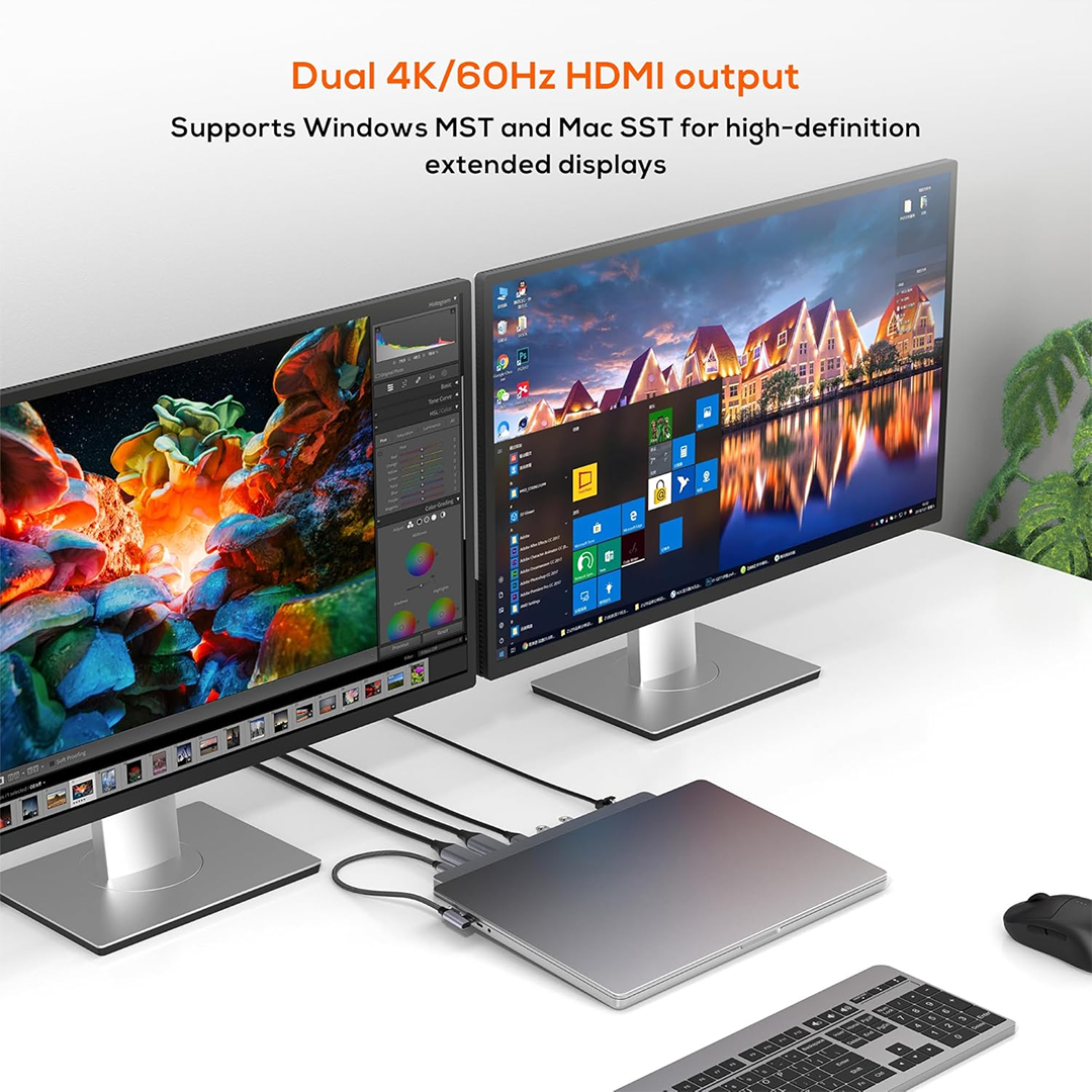 mbeat D12 Multi-Port Dual HDMI 4K USB-C Dock(MB-DOCK-D12) - 3