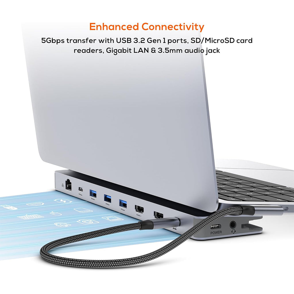 mbeat D12 Multi-Port Dual HDMI 4K USB-C Dock(MB-DOCK-D12) - 4
