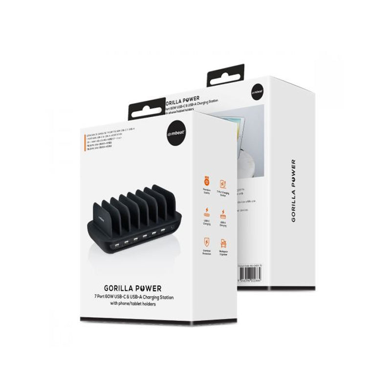 Mbeat Gorilla Power 7 Port 60W USB-C & USB-A Charging Station(MB-CHGR-7U) - 2