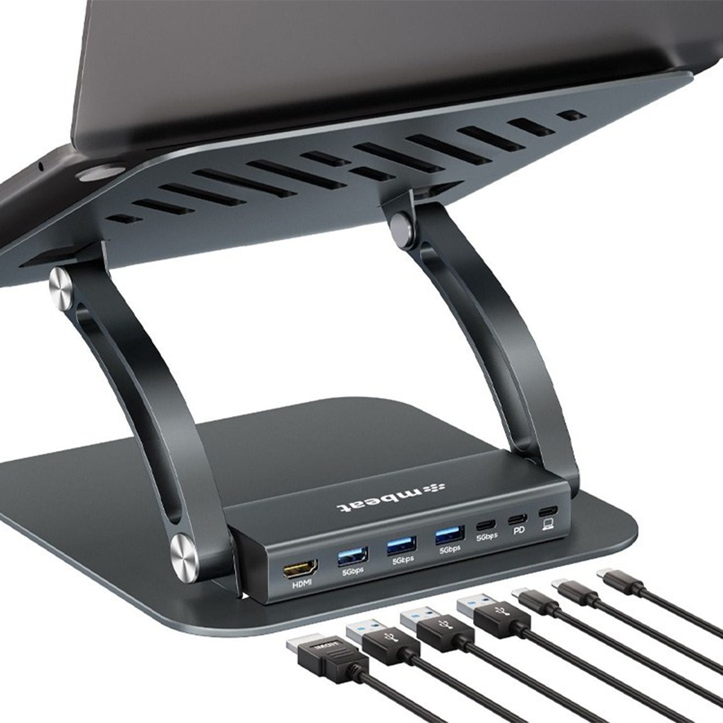 mbeat Stage P6 Laptop Stand with USB-C Dock(MB-STD-P6GRY) - 4