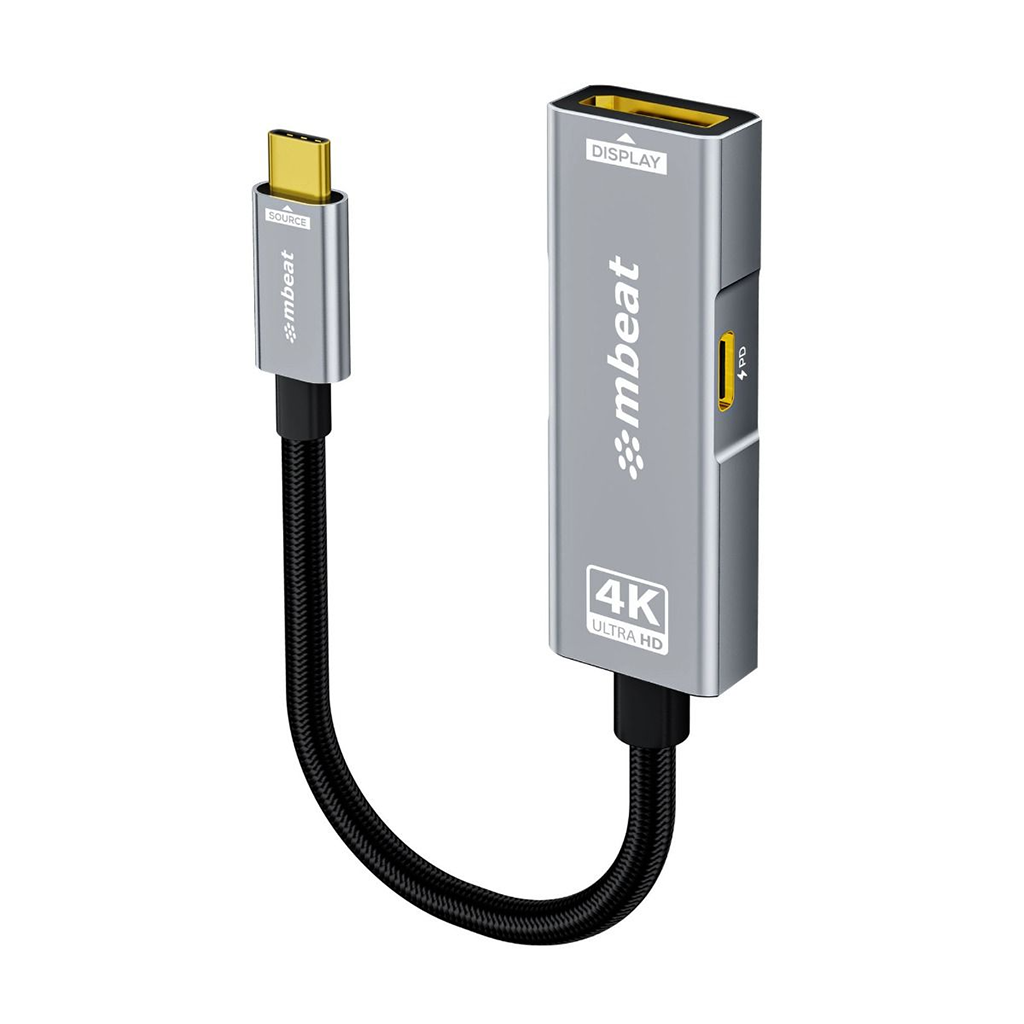 mbeat Tough Link USB-C to DP Adapter with 100W PD - Space Grey(MB-XAD-PCDP) - 1