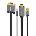 mbeat ToughLink 1.8m HDMI to VGA Cable with USB Power & 3.5mm Audio(MB-XCB-HDVGAUX18) - 1