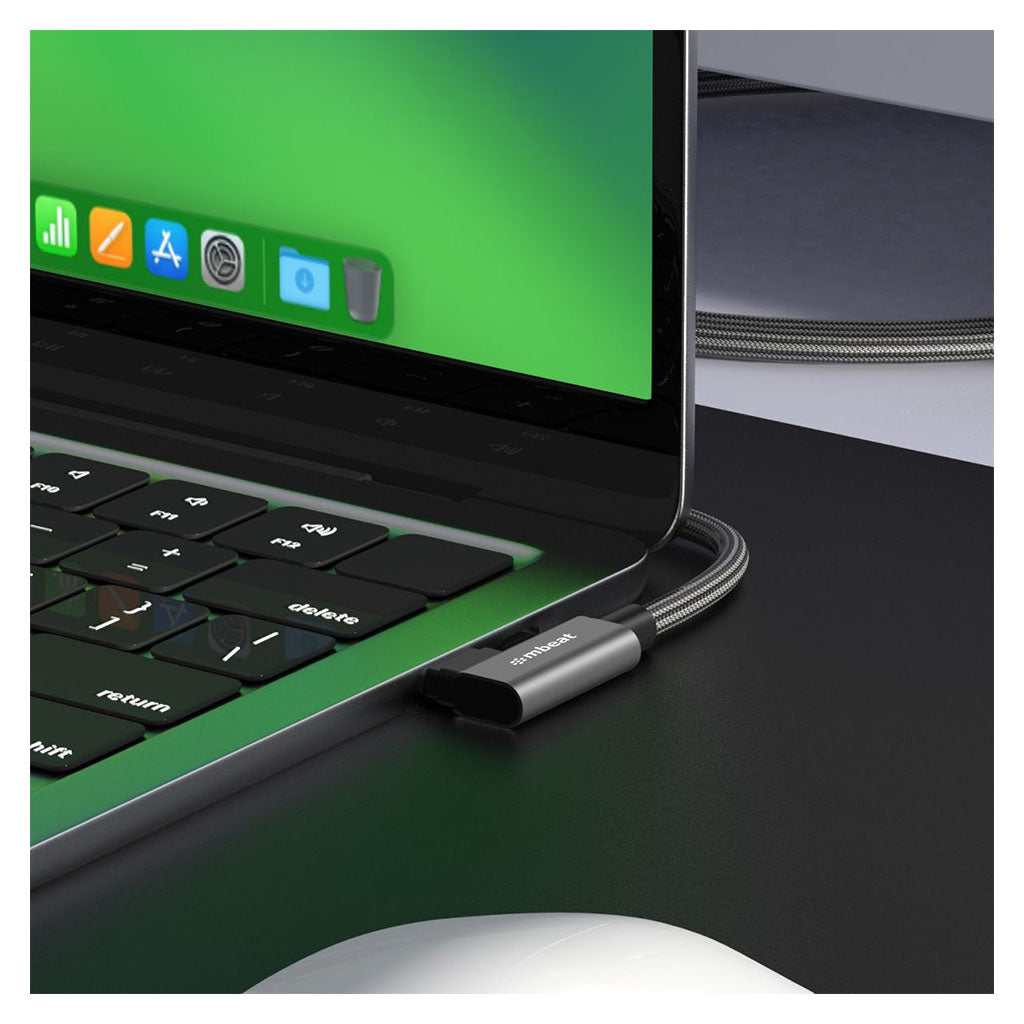 mbeat ToughLink L-shape USB 3.2 Gen2 USB-C Cable - 4K Video, 100W PD(MB-XCB-LSC2C180) - 3