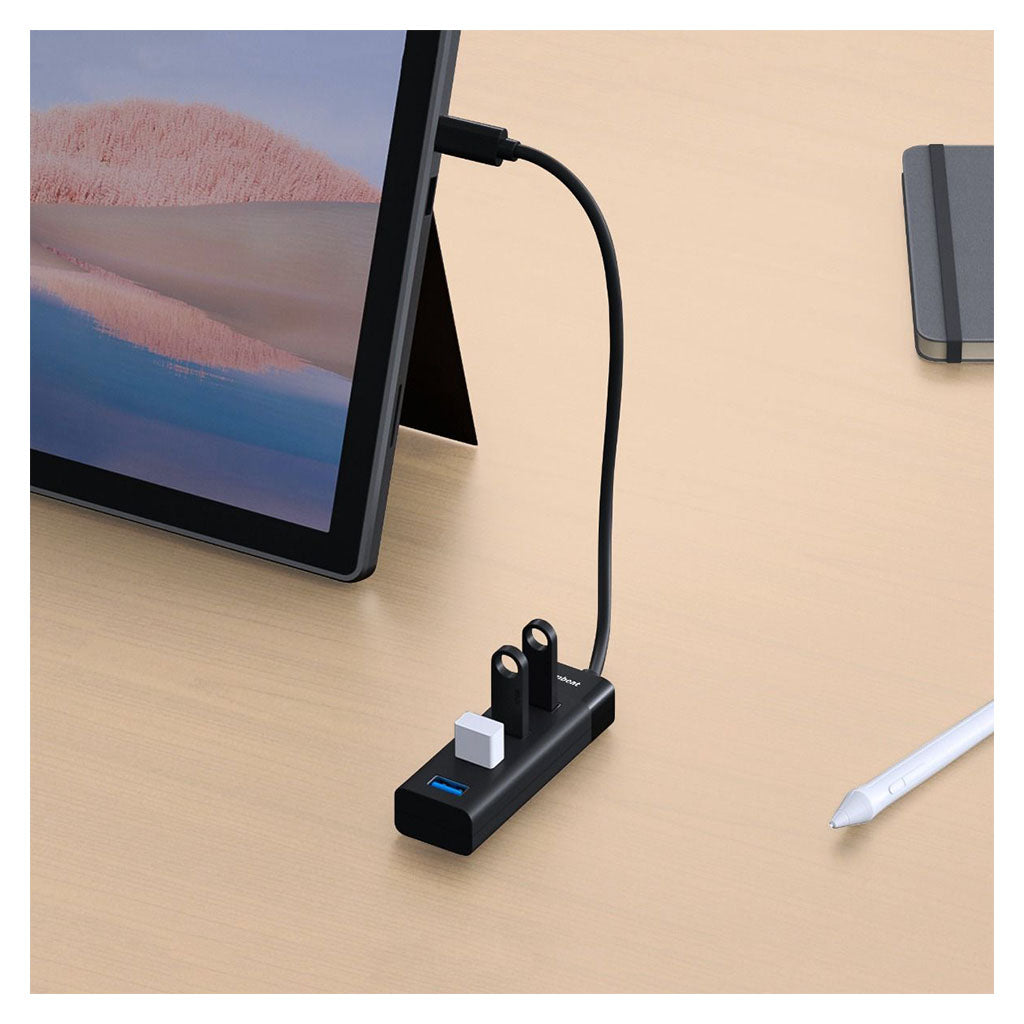 mbeat USB-C to 4-Port USB 3.0 Hub - Black(MB-C3H-4K) - 5