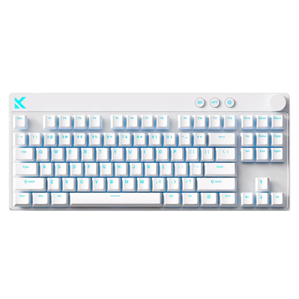 MCHOSE Mix 87 Hot-Swappable Hall Effect Magnetic White Gaming Keyboard - Apollo Magnetic Switch(KBMCMIX874) - 1