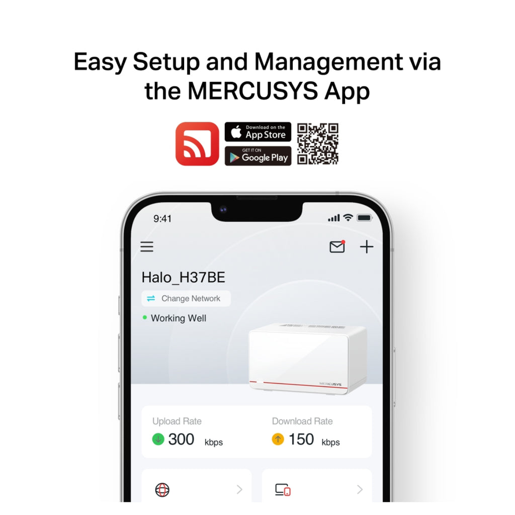 Mercusys Halo H37BE BE6500 Whole Home Mesh Wi-Fi 7 System - 3 Pack(Halo H37BE(3-pack)) - 4