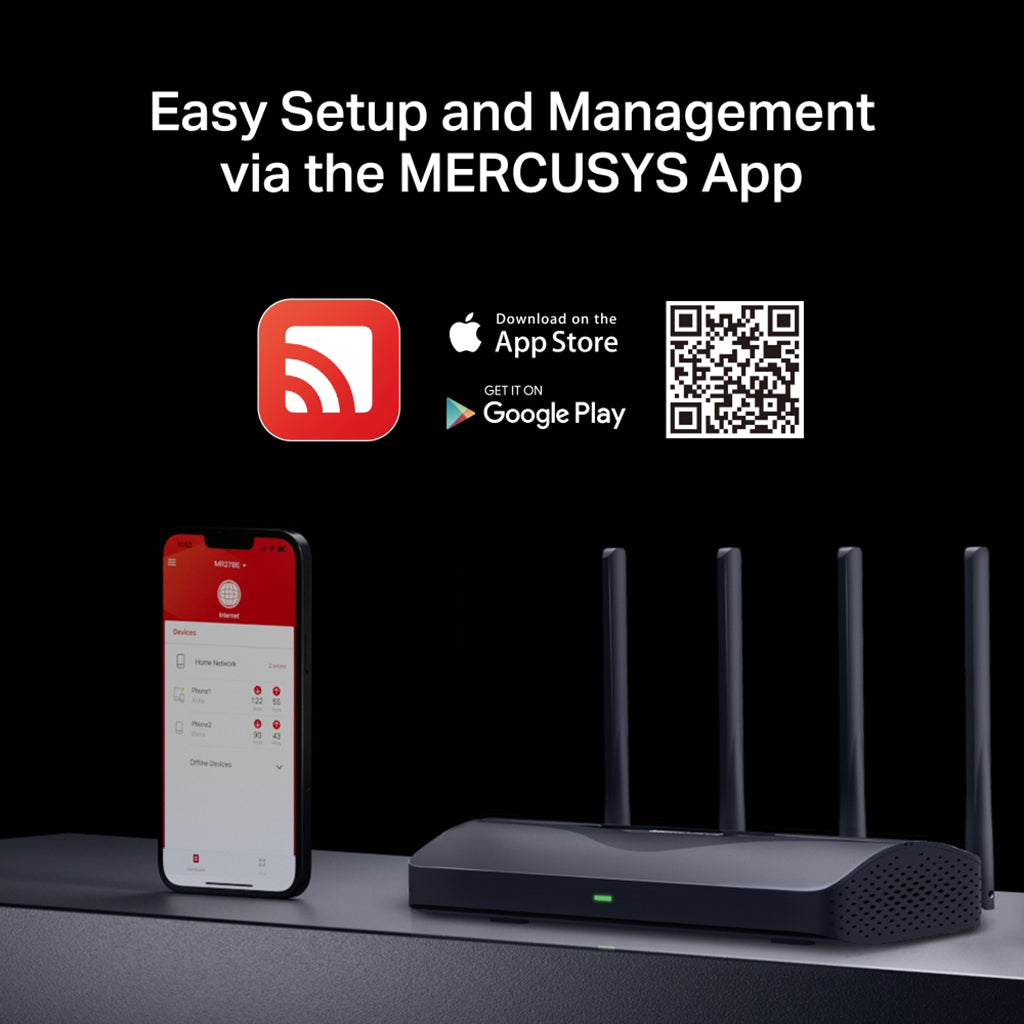 Mercusys MR27BE BE3600 Dual Band Wi-Fi 7 Router(MR27BE) - 5