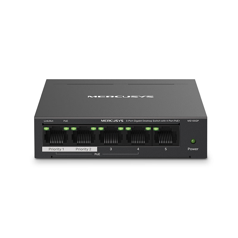 Mercusys MS105GP 5-Port Gigabit Desktop Switch with 4-Port PoE+(MS105GP) - 2