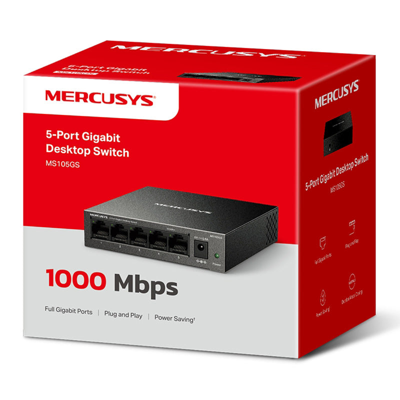 Mercusys MS105GS 5-Port Gigabit Desktop Switch(MS105GS) - 4
