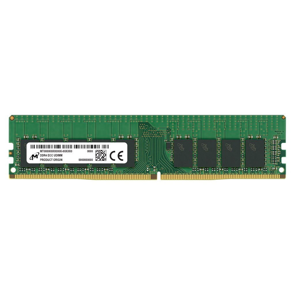 Micron 32GB DDR4 3200Mhz 2Rx8 CL22 UDIMM ECC Server Memory(MTA18ASF4G72AZ-3G2F1R) - 1