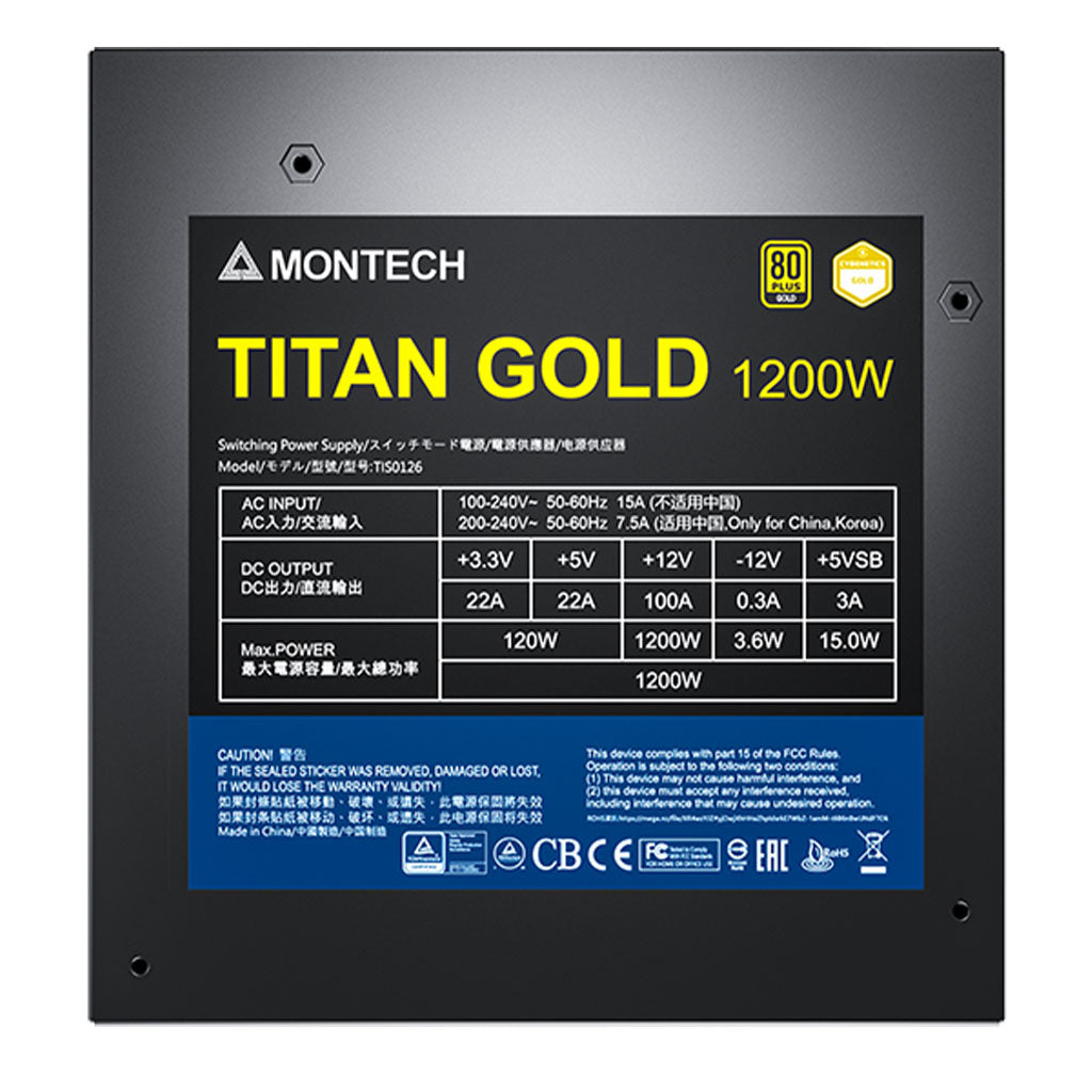 Montech Titan 1200W Gold Fully Modular ATX 3.0 Power Supply(TITAN-GOLD-1200W) - 3