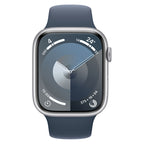 Apple Watch Series 9 GPS 45mm Silver Case w/ Storm Blue Sport Band - S/M(MR9D3ZP/A) - 2