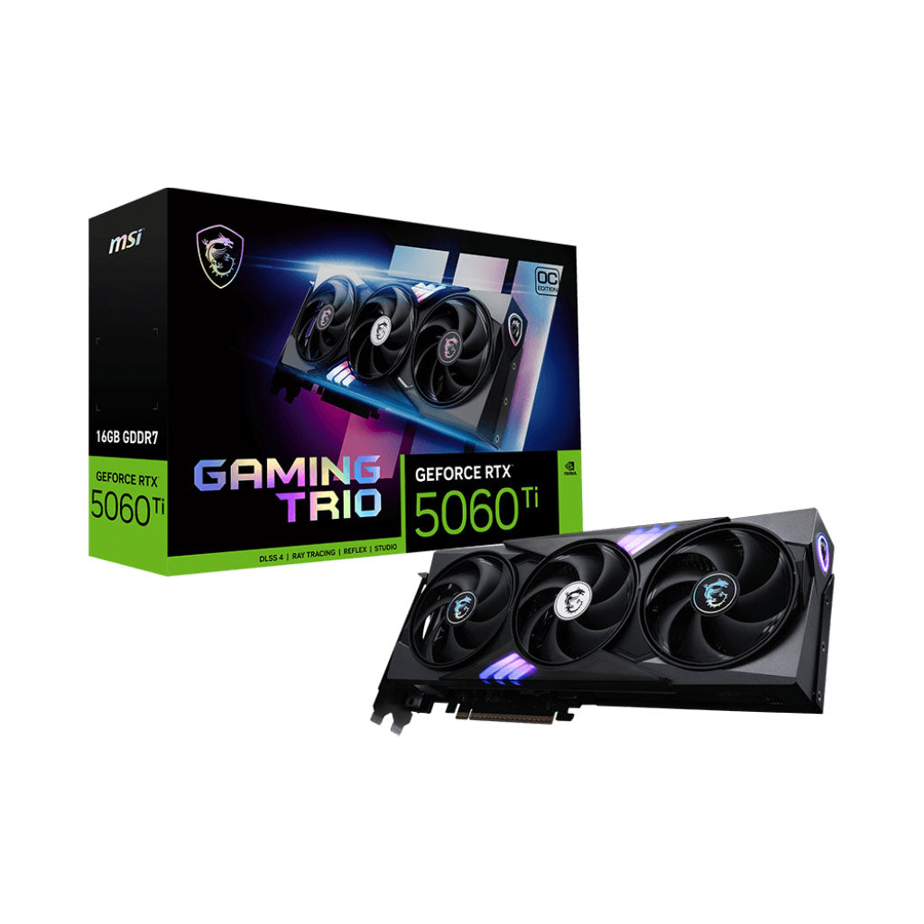 MSI GeForce RTX 5060 Ti GAMING TRIO OC 16GB GDDR7 Video Card(GeForce RTX 5060 Ti 16G GAMING TRIO OC) - 1