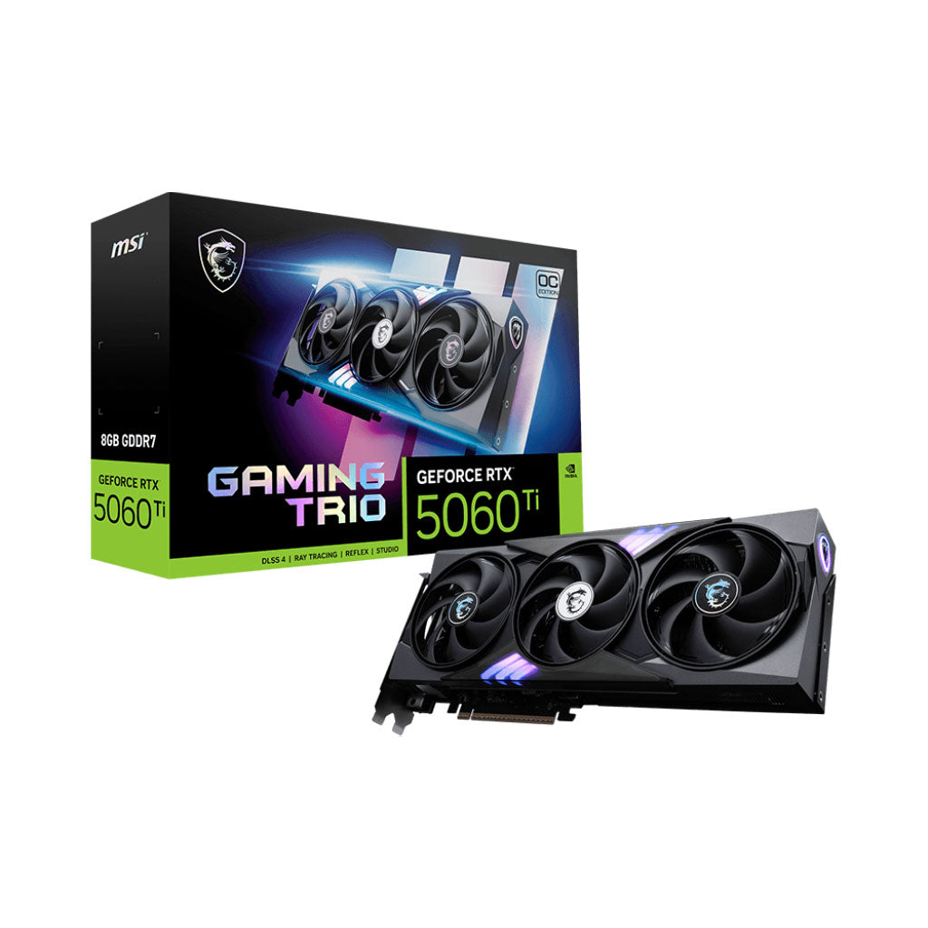 MSI GeForce RTX 5060 Ti GAMING TRIO OC 8GB GDDR7 Video Card(GeForce RTX 5060 Ti 8G GAMING TRIO OC) - 1